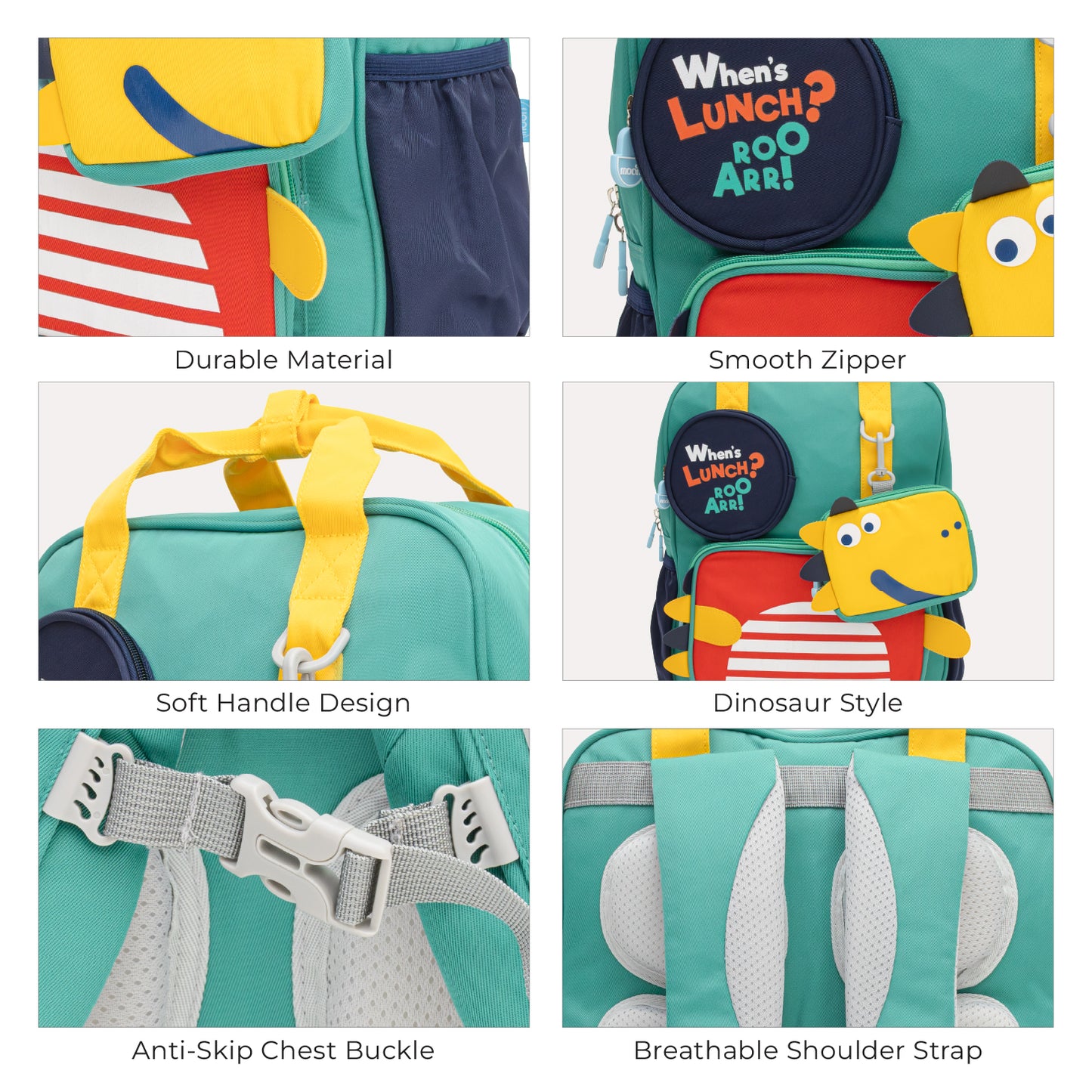 MOON Kids Backpack  – Comfy 3D Design,Padded Straps, Waterproof-Perfect for Preschool, Nursery, Snacks & Lunchbox-Yellow