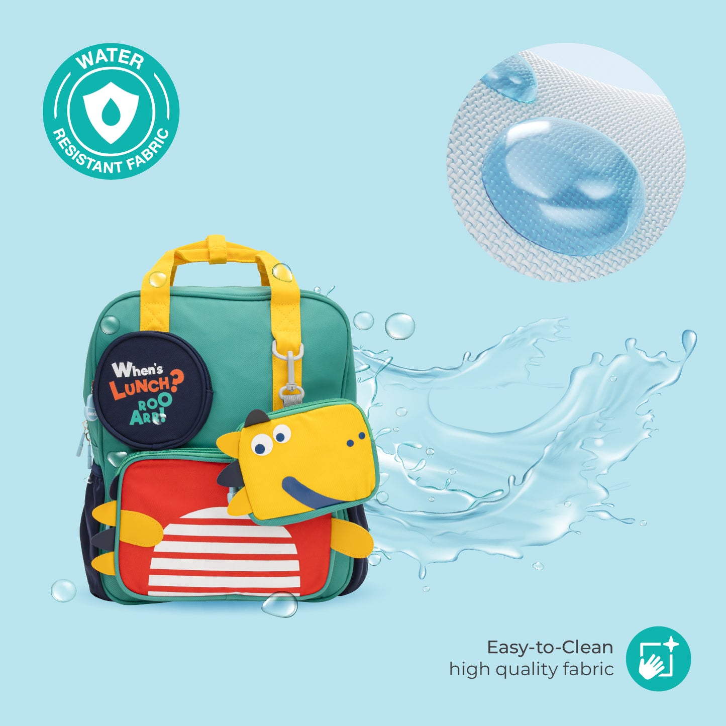 MOON Kids Backpack  – Comfy 3D Design,Padded Straps, Waterproof-Perfect for Preschool, Nursery, Snacks & Lunchbox-Yellow
