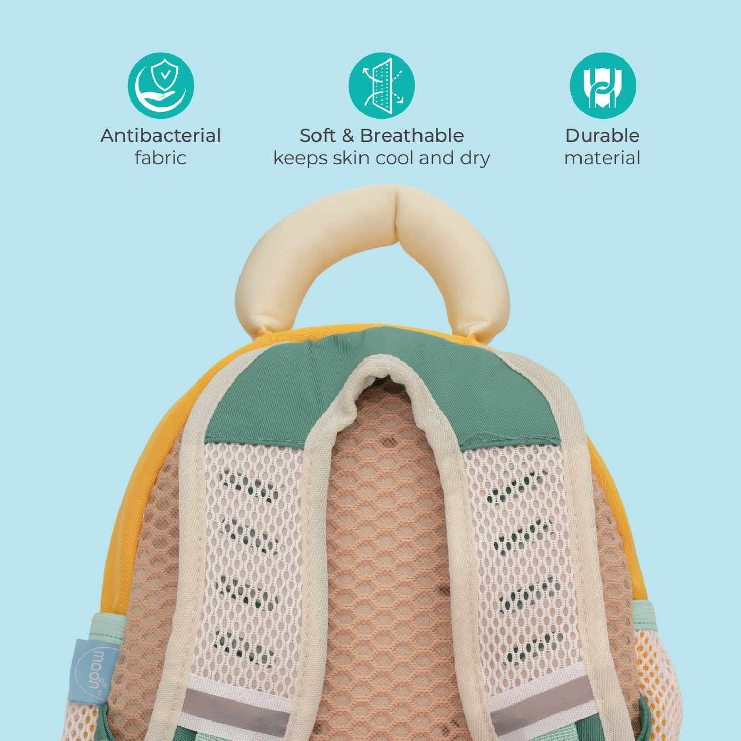 MOON Kids Backpack  – Comfy 3D Design,Padded Straps, Waterproof-Perfect for Preschool, Nursery, Snacks & Lunchbox-Bear