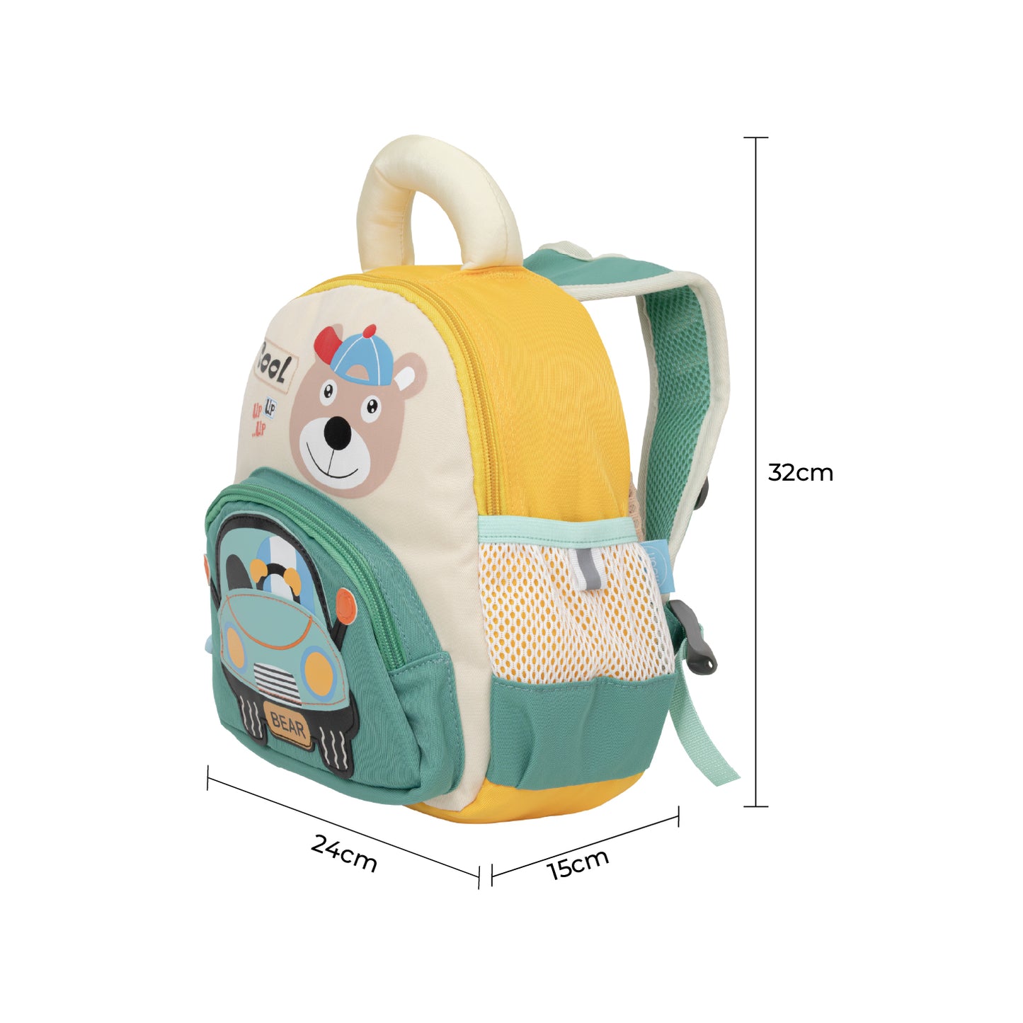 MOON Kids Backpack  – Comfy 3D Design,Padded Straps, Waterproof-Perfect for Preschool, Nursery, Snacks & Lunchbox-Bear