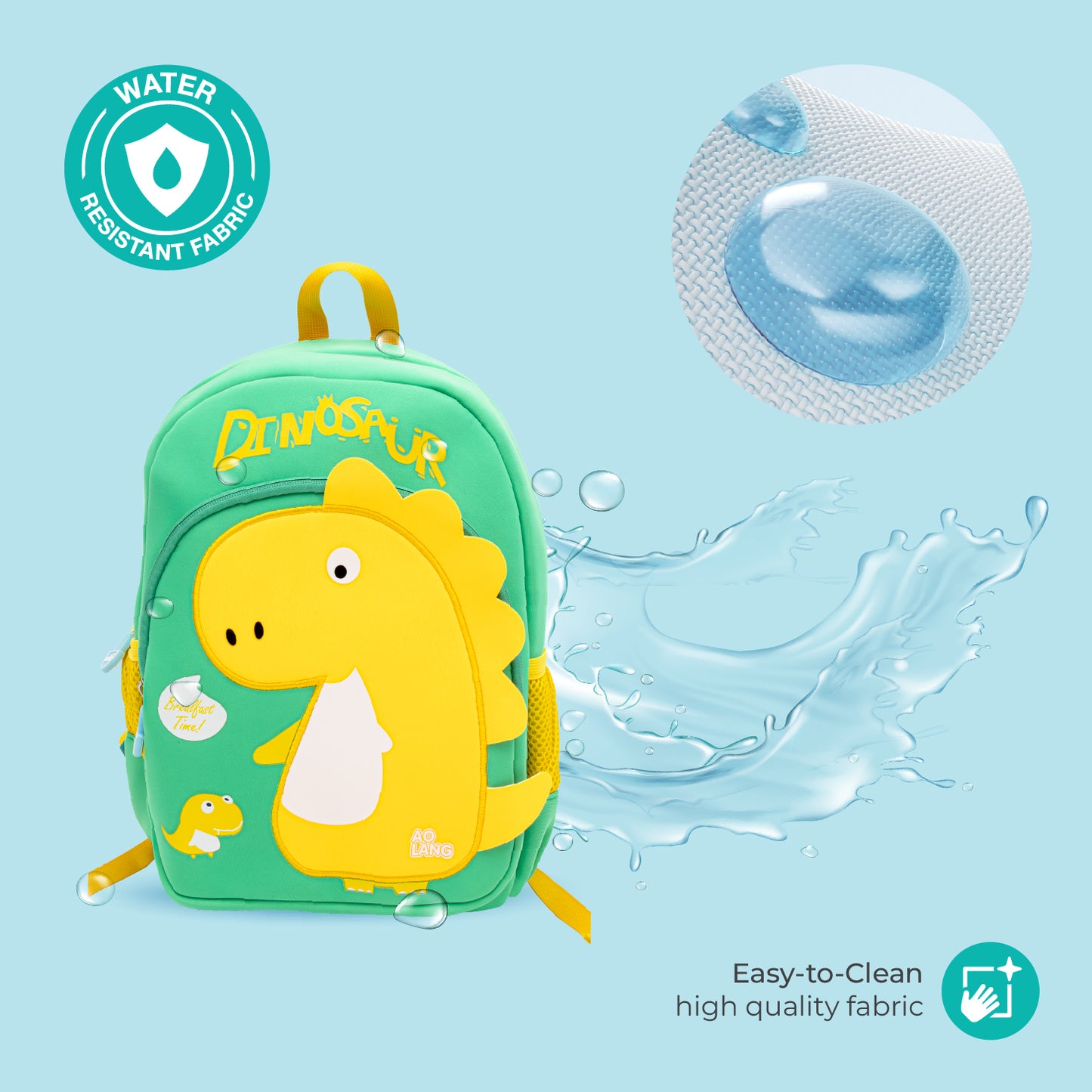 MOON Kids Backpack  – Comfy 3D Design,Padded Straps, Waterproof-Perfect for Preschool, Nursery, Snacks & Lunchbox-Dinosuar