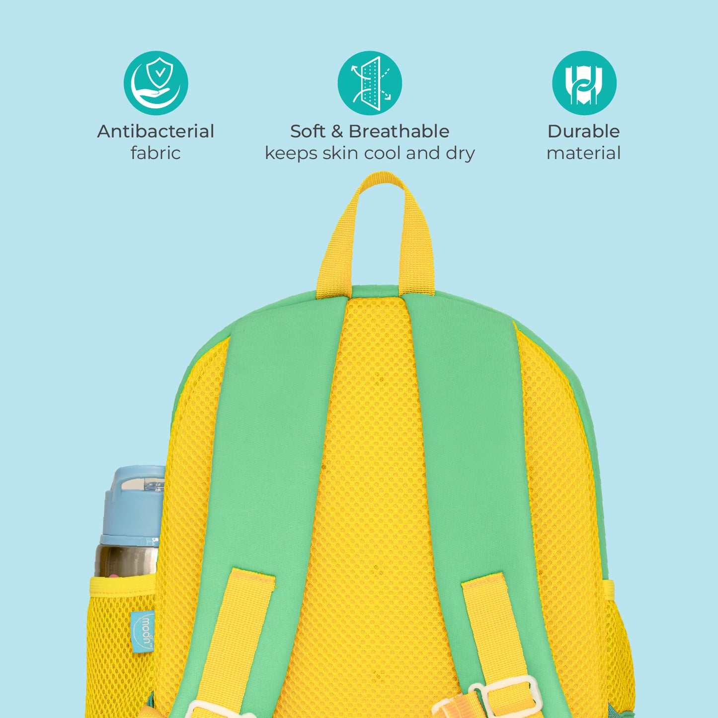 MOON Kids Backpack  – Comfy 3D Design,Padded Straps, Waterproof-Perfect for Preschool, Nursery, Snacks & Lunchbox-Dinosuar