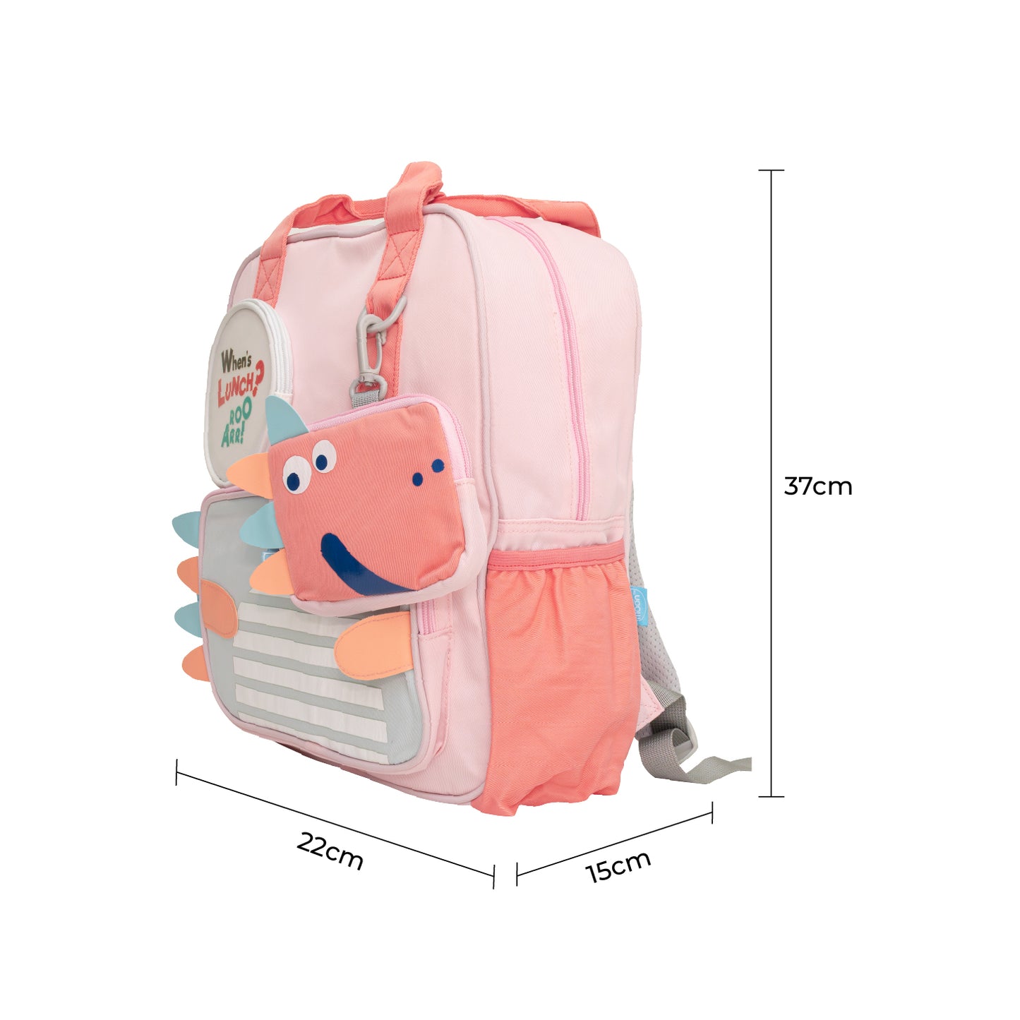 MOON Kids Backpack  – Comfy 3D Design,Padded Straps, Waterproof-Perfect for Preschool, Nursery, Snacks & Lunchbox-Pink
