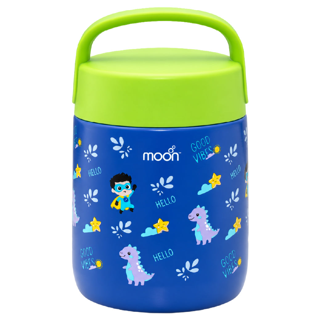 MOON 360ml Kids’ Insulated Food Jar | Stainless Steel, Blue