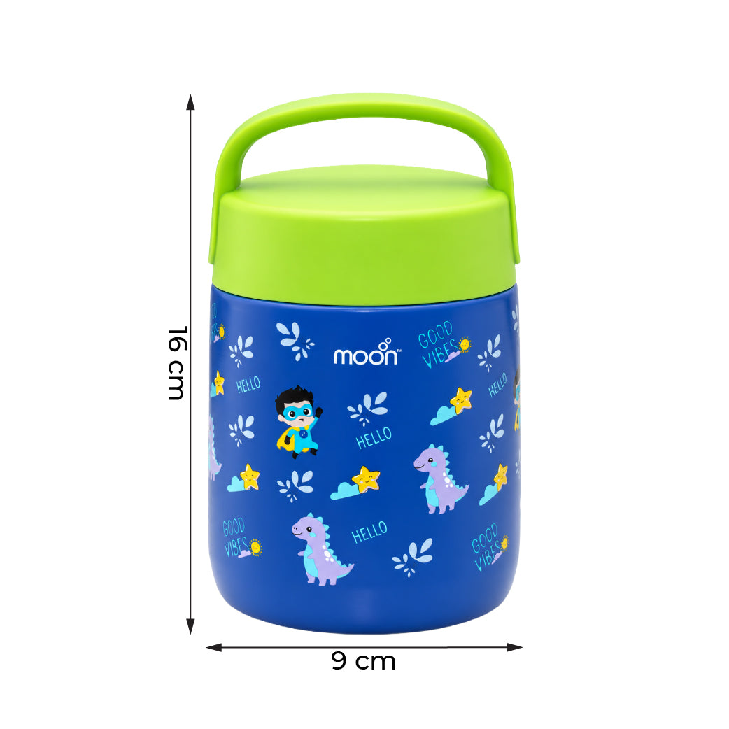 MOON 360ml Kids’ Insulated Food Jar | Stainless Steel, Blue
