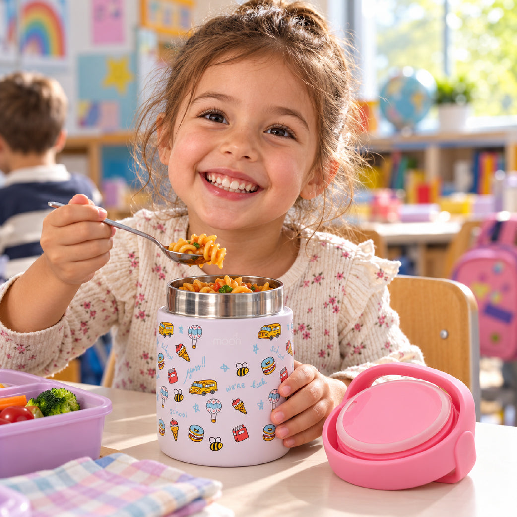 MOON 360ml Kids’ Insulated Food Jar | Stainless Steel, Pink