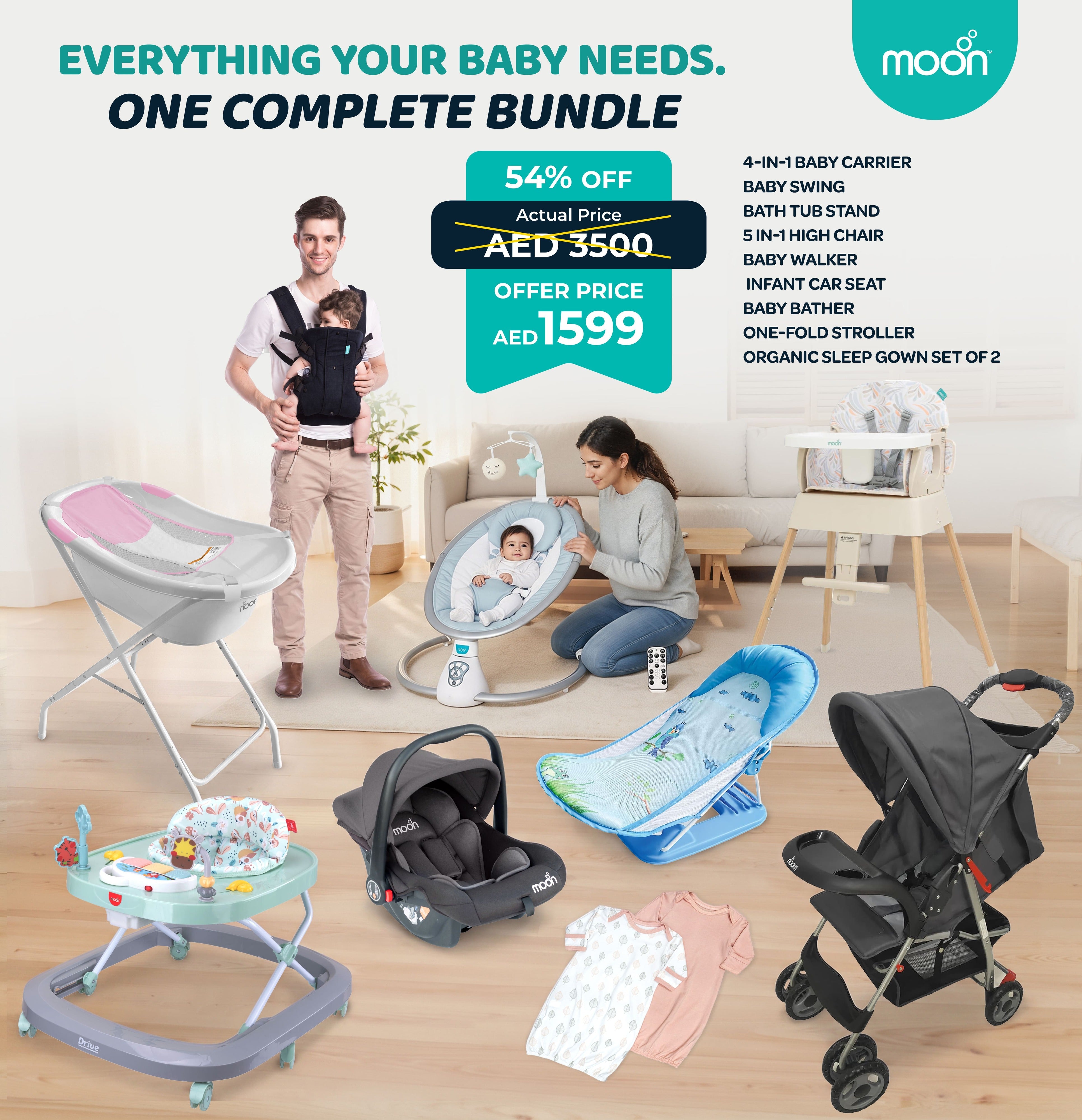 MOON Complete Baby Journey Bundle – 10 Baby Essentials from Newborn to 3 Years