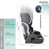 MOON Tolo Baby/Kids Car Seat (Group 1,2,3, Charcoal Grey) / Deluxe Back Seat Baby Side Mirror / Baby Back Seat Organizer (Black Twill)