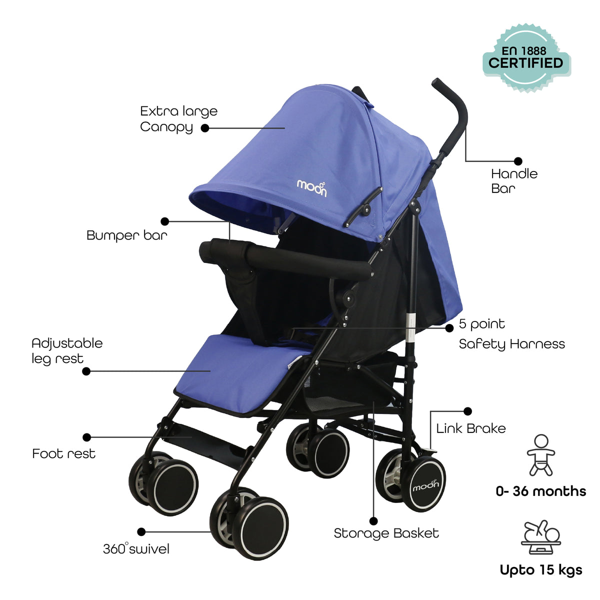 MOON Neo Plus Light Weight Travel Stroller - The Moon Brand™