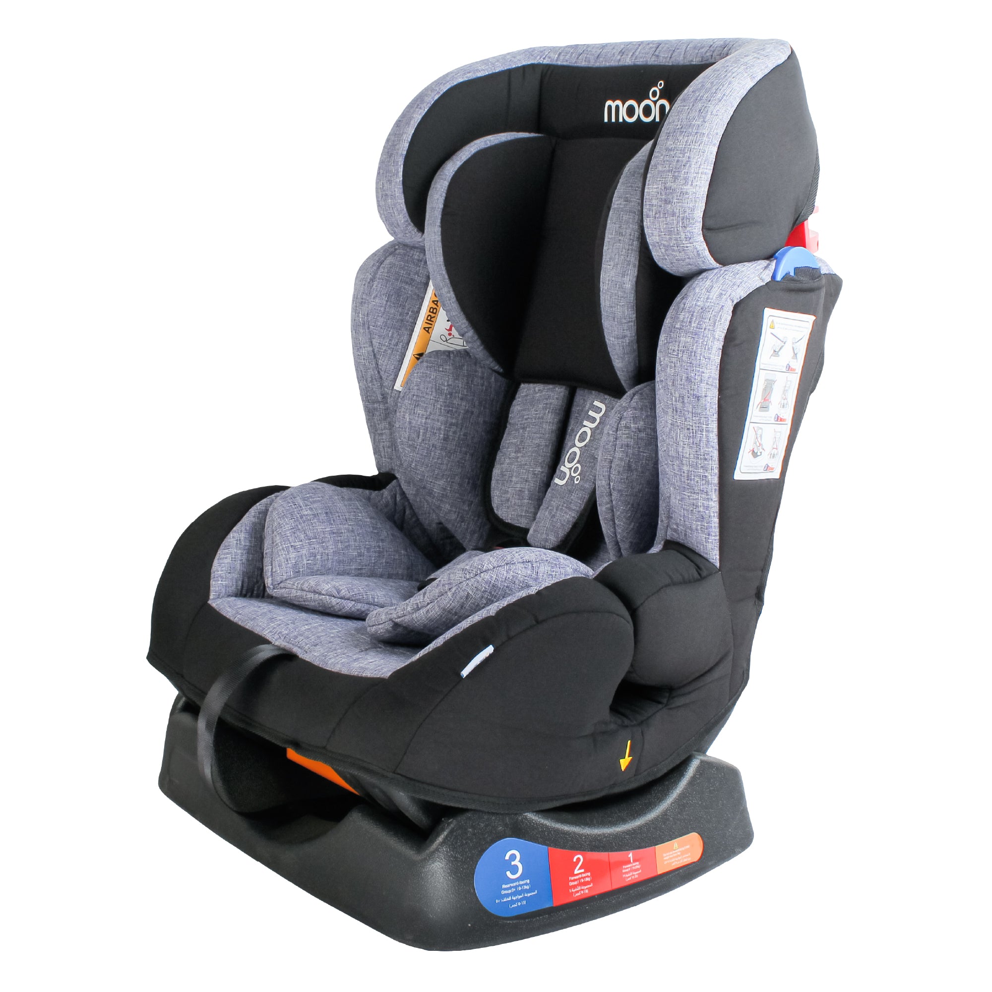 MOON Sumo Baby/Infant Car seat suitable from Birth to 6 Years-(Group(0,1,2) (0-25 Kg) Ash Grey
