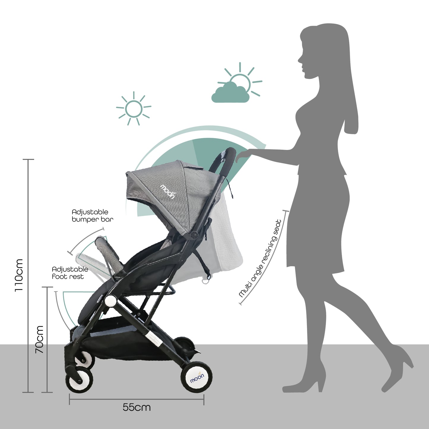 MOON Travel-Lite  - Cabin Stroller
