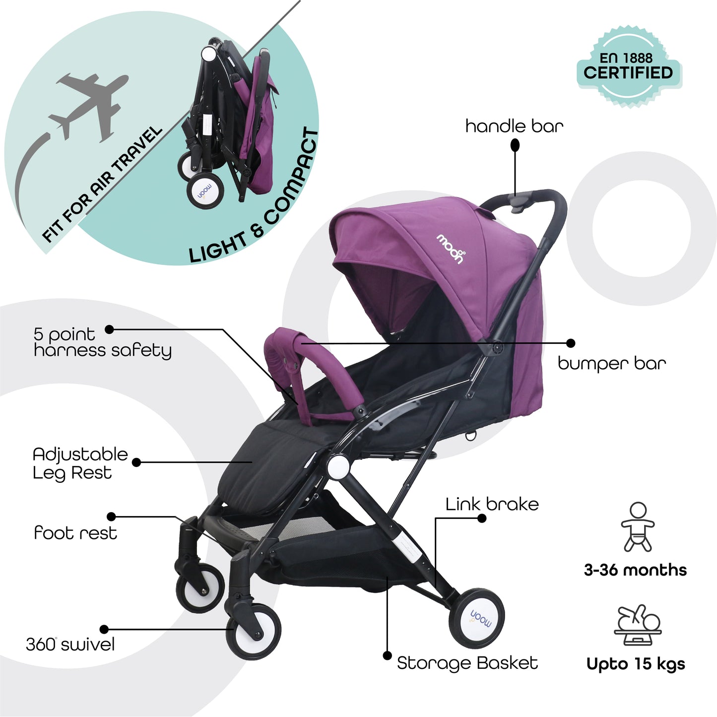 MOON Travel-Lite  - Cabin Stroller