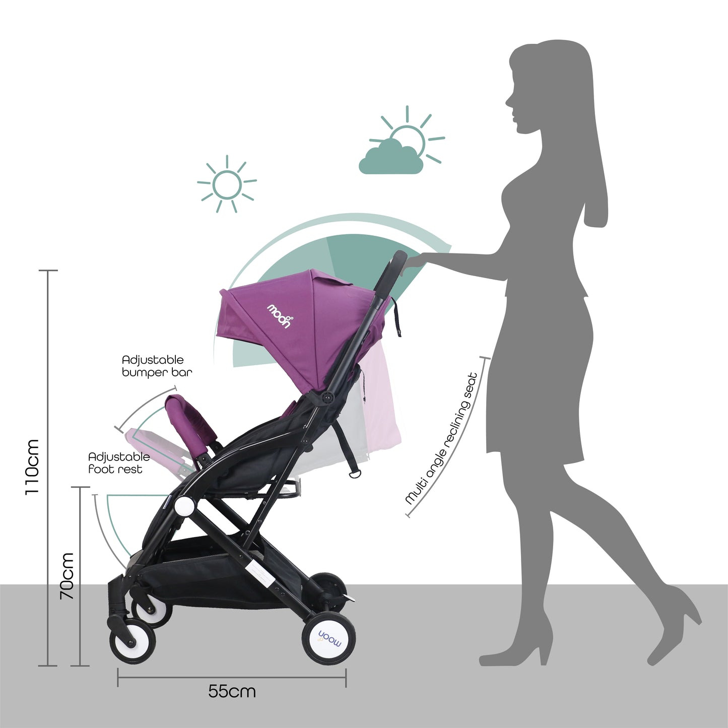 MOON Travel-Lite  - Cabin Stroller