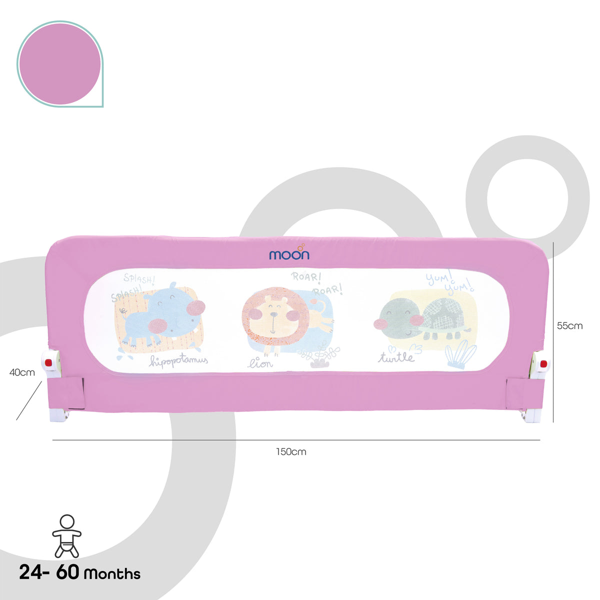 MOON Sequr Bedrail- Pink - The Moon Brand™