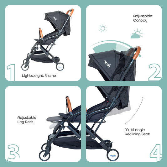 MOON Ritzi - Cabin Stroller-Black