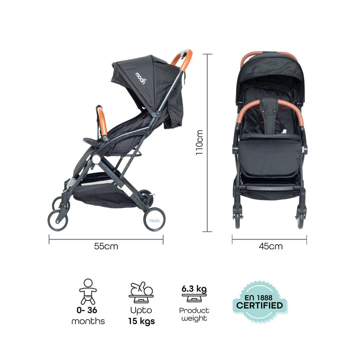 MOON Travel Days Bundle – Ritzi Cabin Stroller + Gyro Pro Car Seat