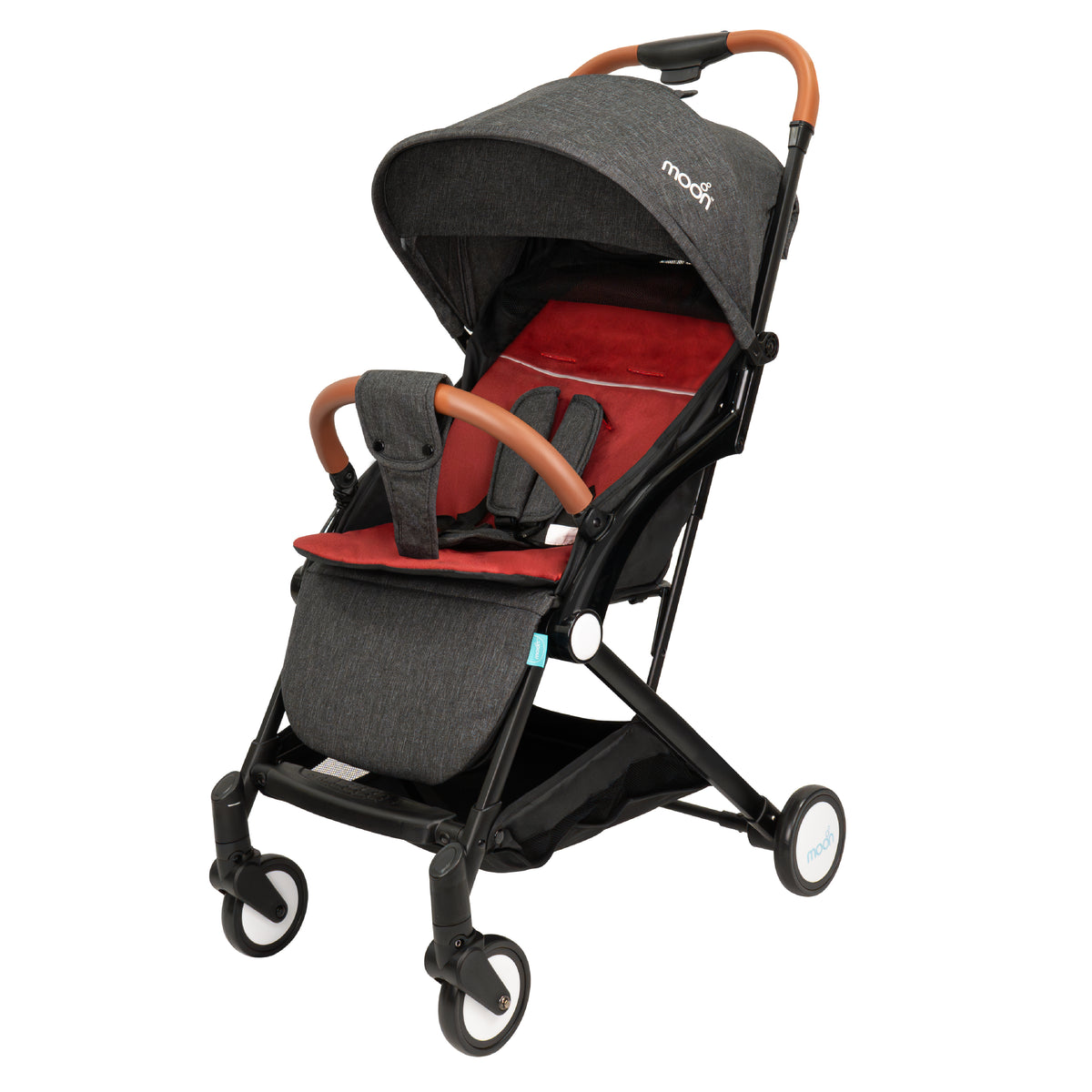 MOON Ritzi - Cabin Stroller - Black/Red Dots - The Moon Brand™