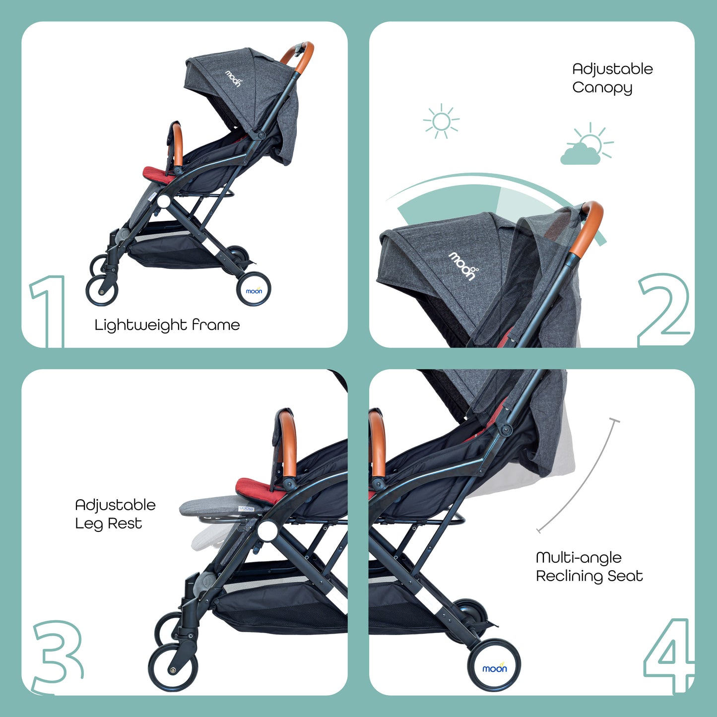 MOON Ritzi - Cabin Stroller-Black