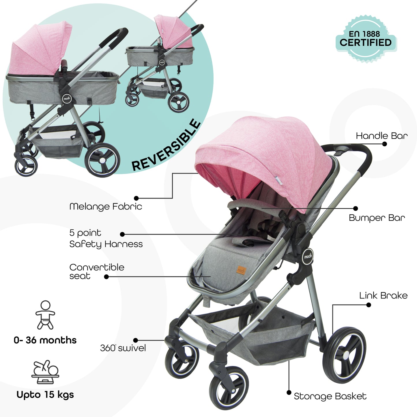 MOON Pro - 2 in 1 Stroller
