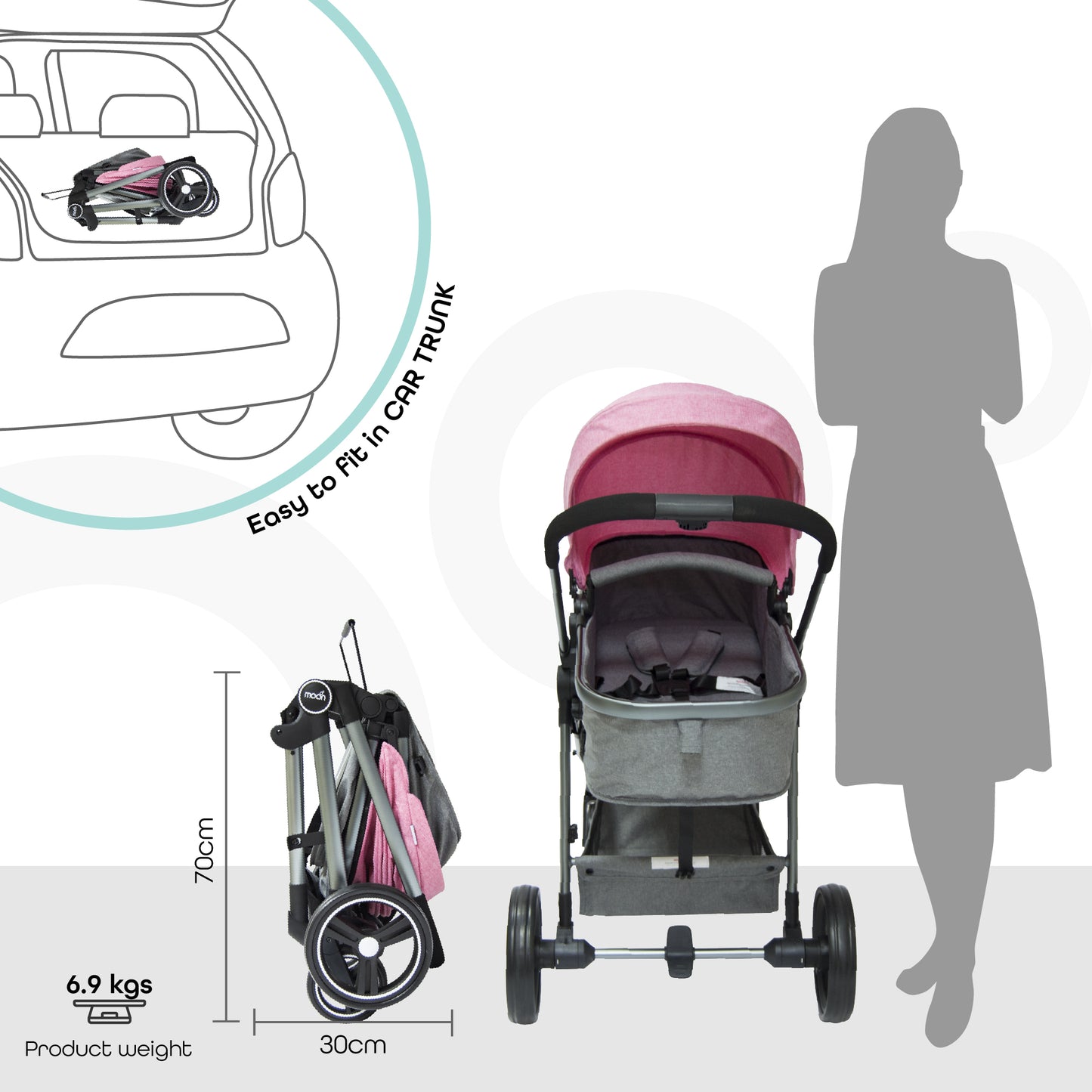 MOON Pro - 2 in 1 Stroller