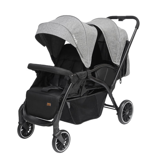 MOON Dois - Twin -Baby Stroller Pram- Grey