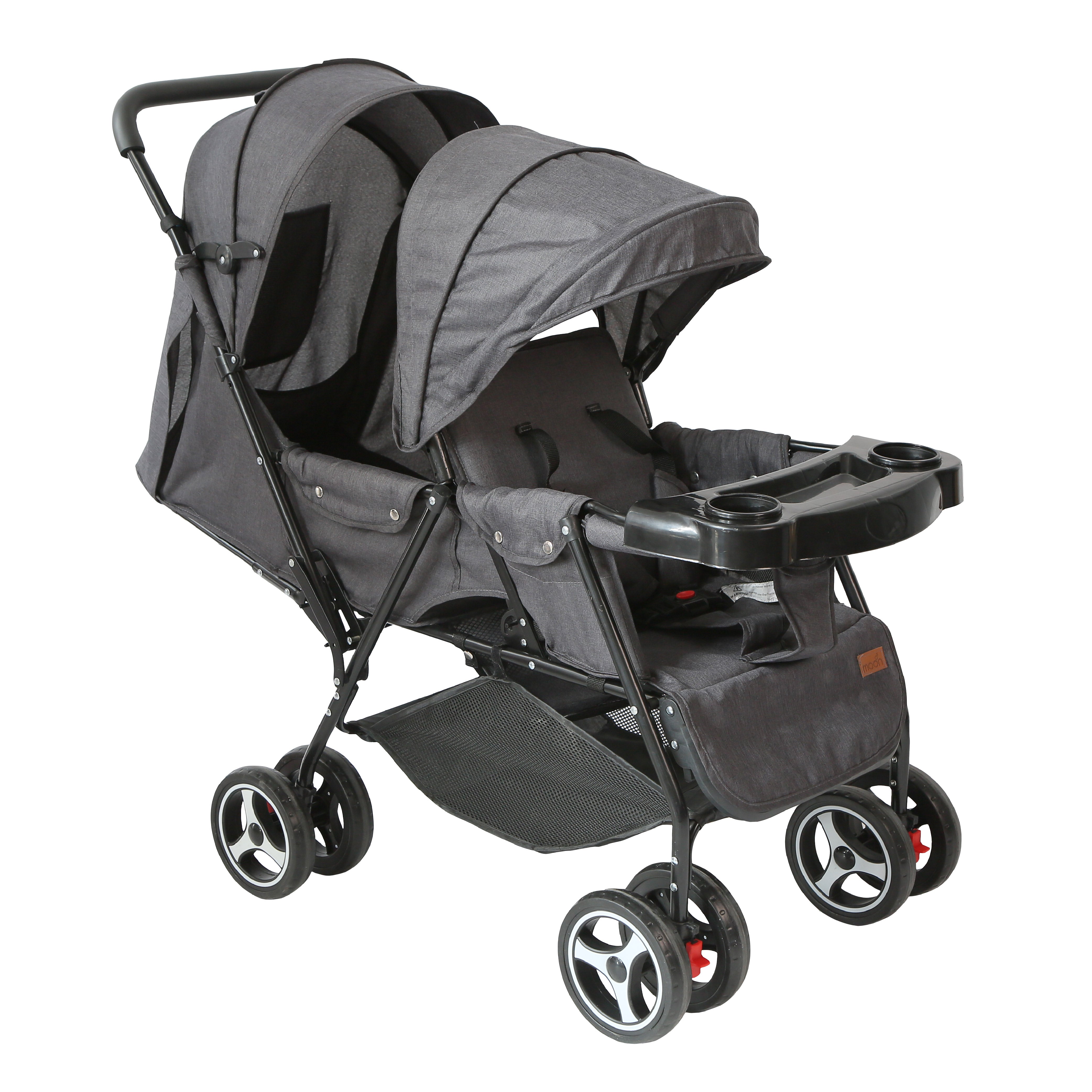 MOON Magnum Tandem Easy Fold Twin Travel Stroller