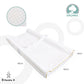 MOON  Organic changing mat - White, Organic Changing mat fabric