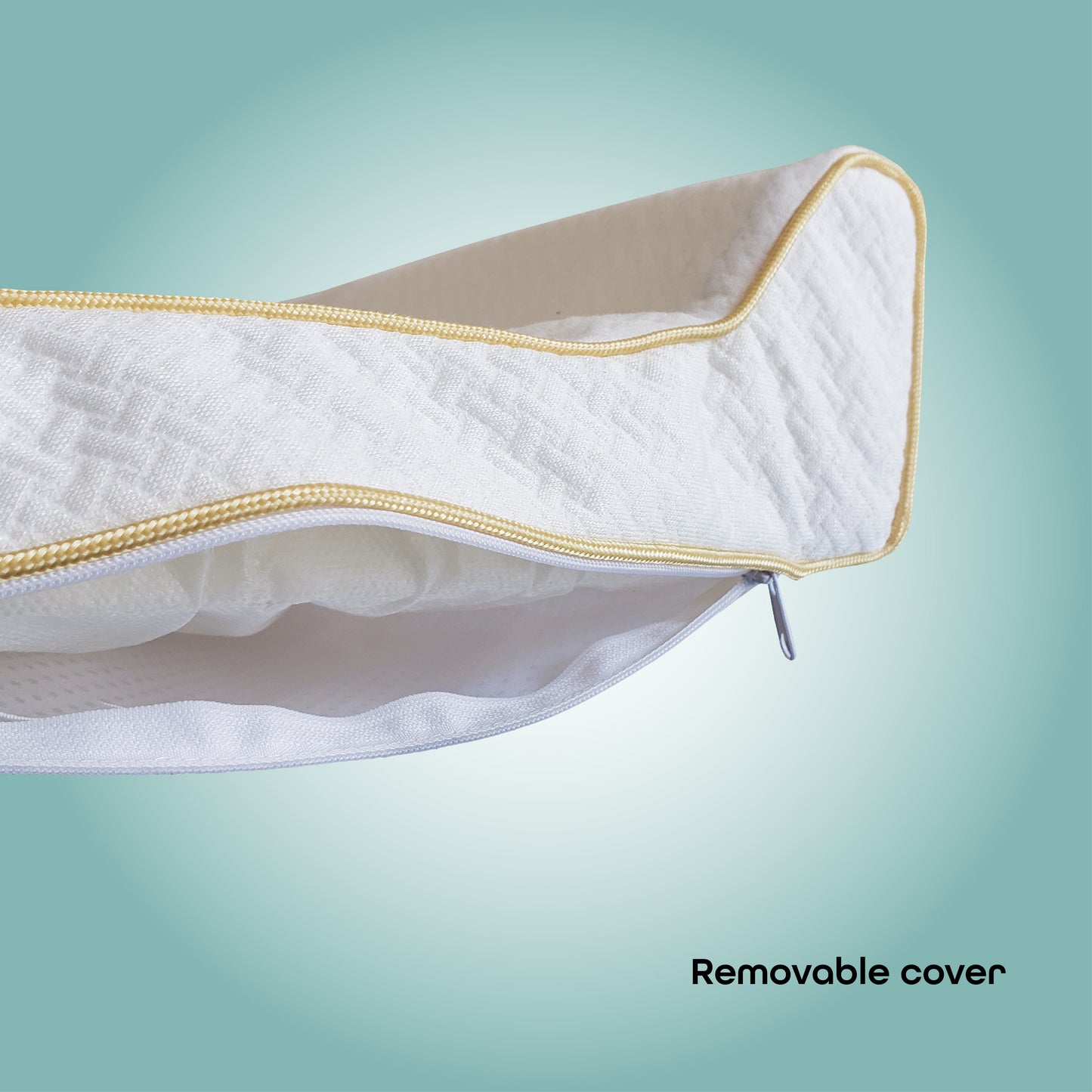 MOON  Organic changing mat - White, Organic Changing mat fabric