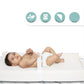 MOON  Organic changing mat - White, Organic Changing mat fabric
