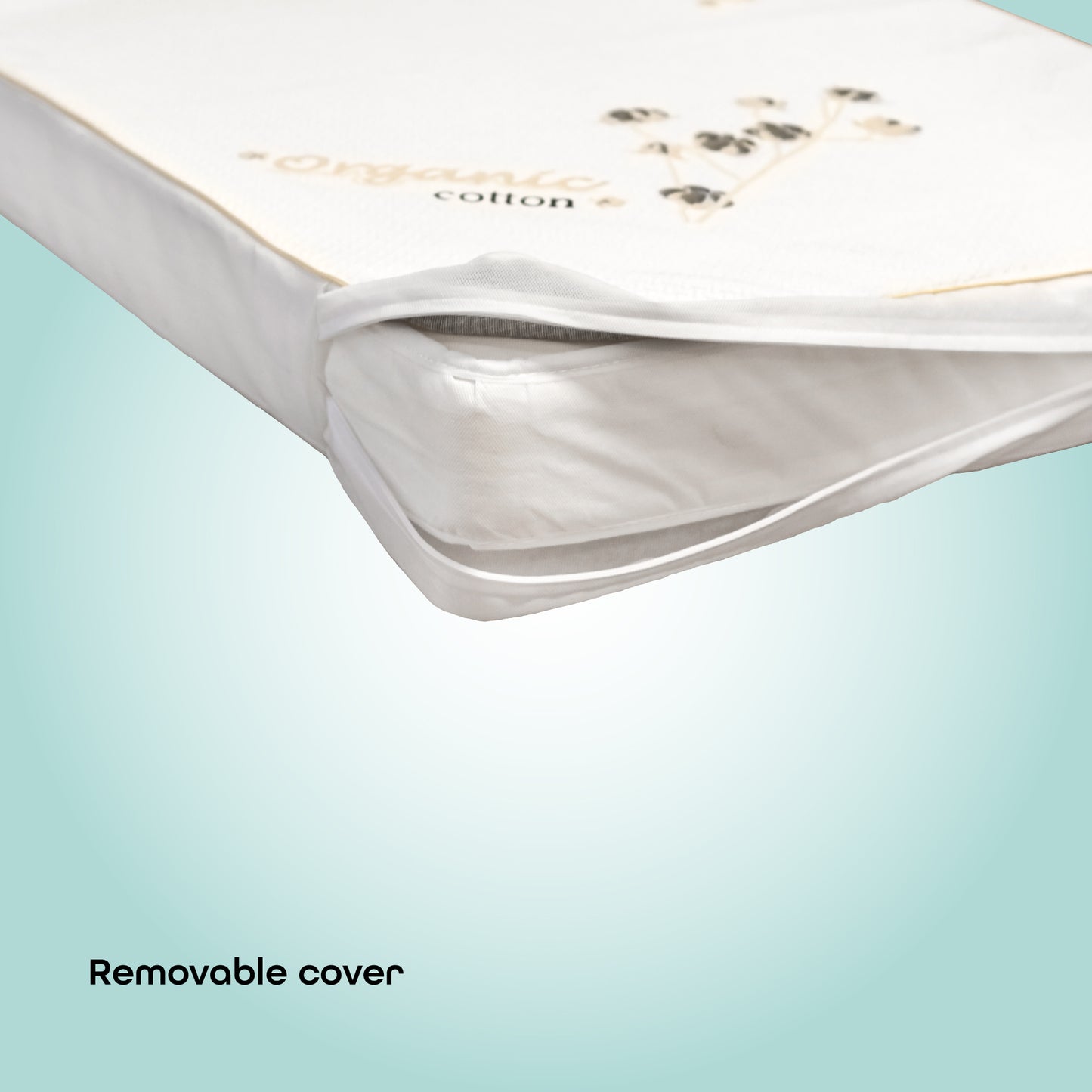 MOON  organic Toddler Crib & bed mattress - Size 140x70x10 cm