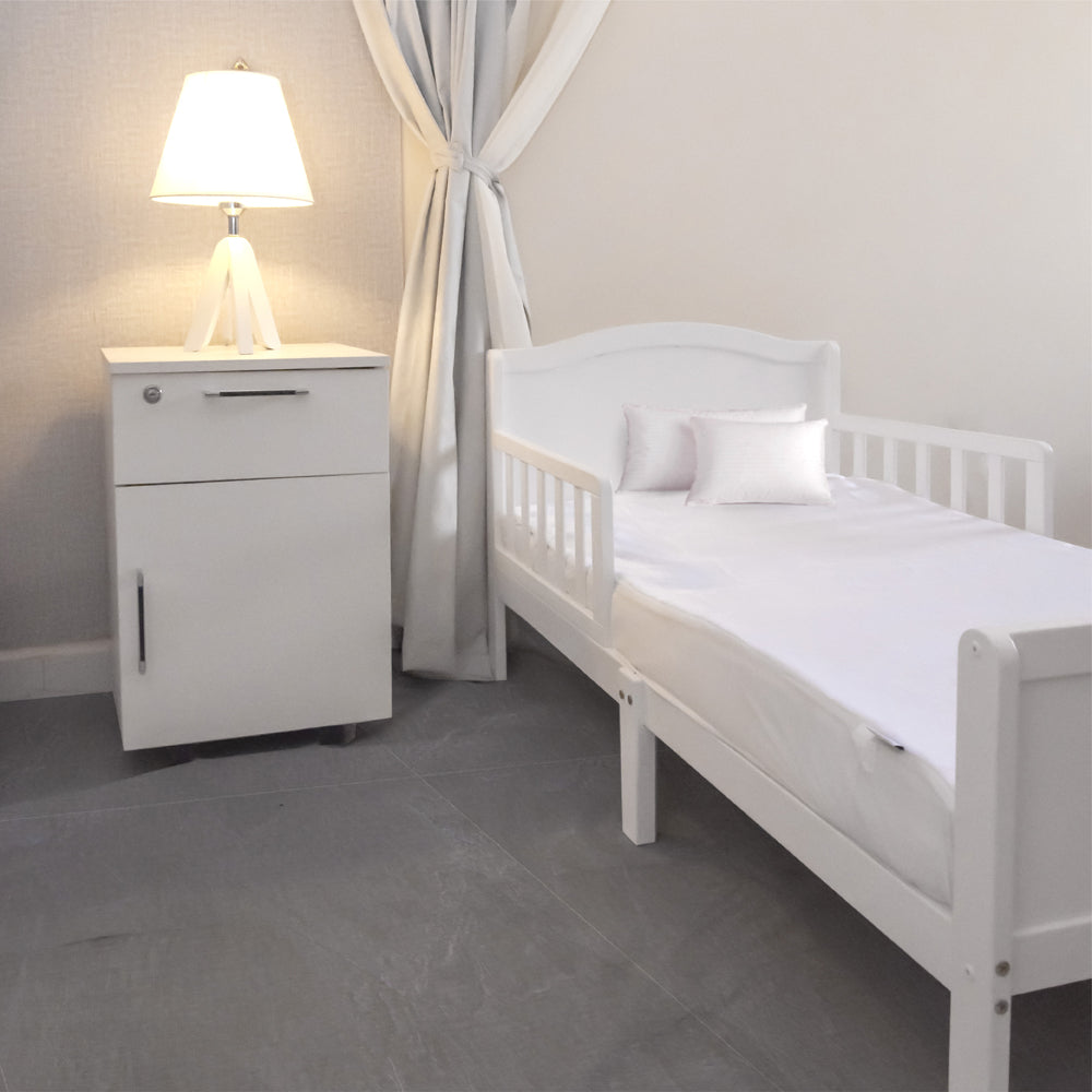 MOON  Premium 100% Cotton Terry, Breathable Waterproof Mattress Protector sheet with Skirt fit - 120x60x10 cm