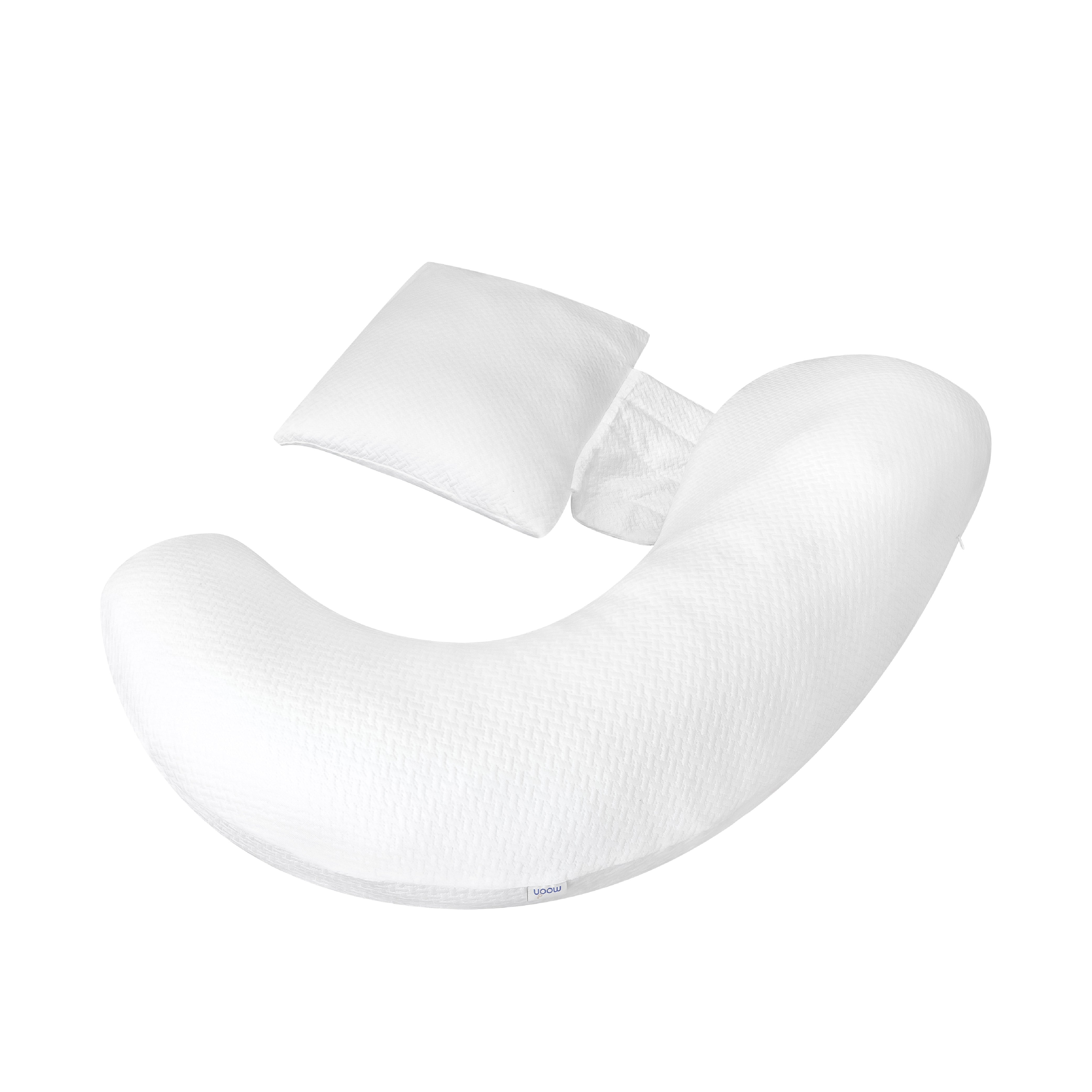 MOON  Organic Multi-Position pillow- White, organic fabric Pregnancy Pillow