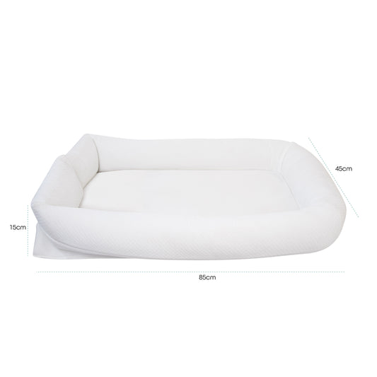 MOON  Organic Baby Nest fabric - White,Organic fabric, Baby Nest