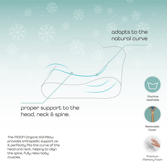 MOON  Organic cool pillow - White, organic cool pillow fabric.