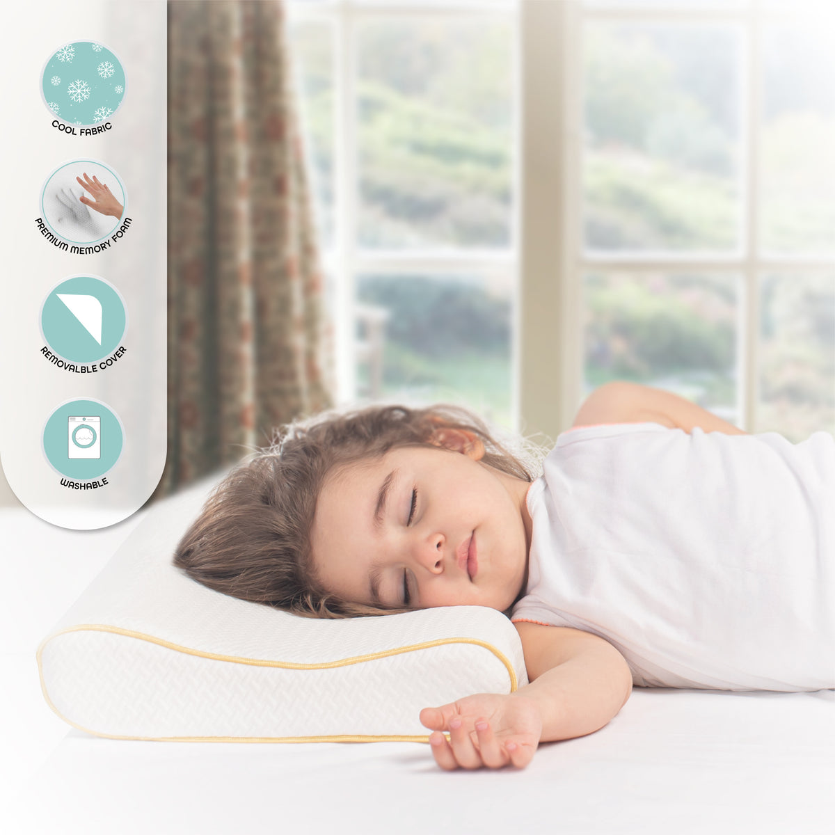 MOON Organic cool pillow - White, organic cool pillow fabric. — The Moon Brand product image