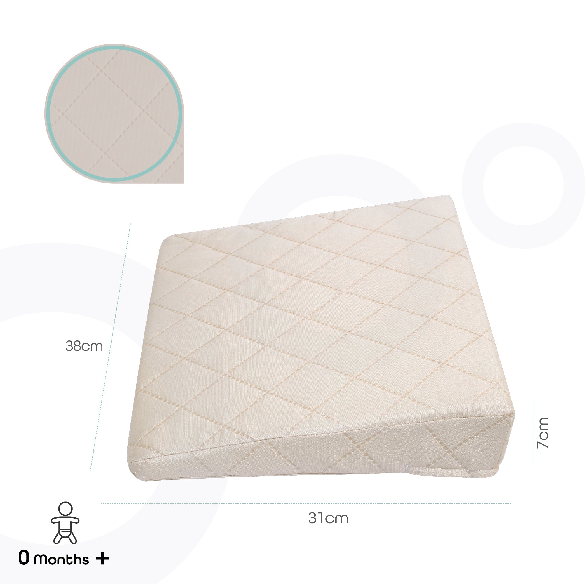 MOON  Universal Crib Wedge - Beige - The Moon Brand™