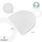 MOON  Organic Universal Crib Wedge - White, Half MOON  organic fabric