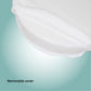 MOON  Organic Universal Crib Wedge - White, Half MOON  organic fabric