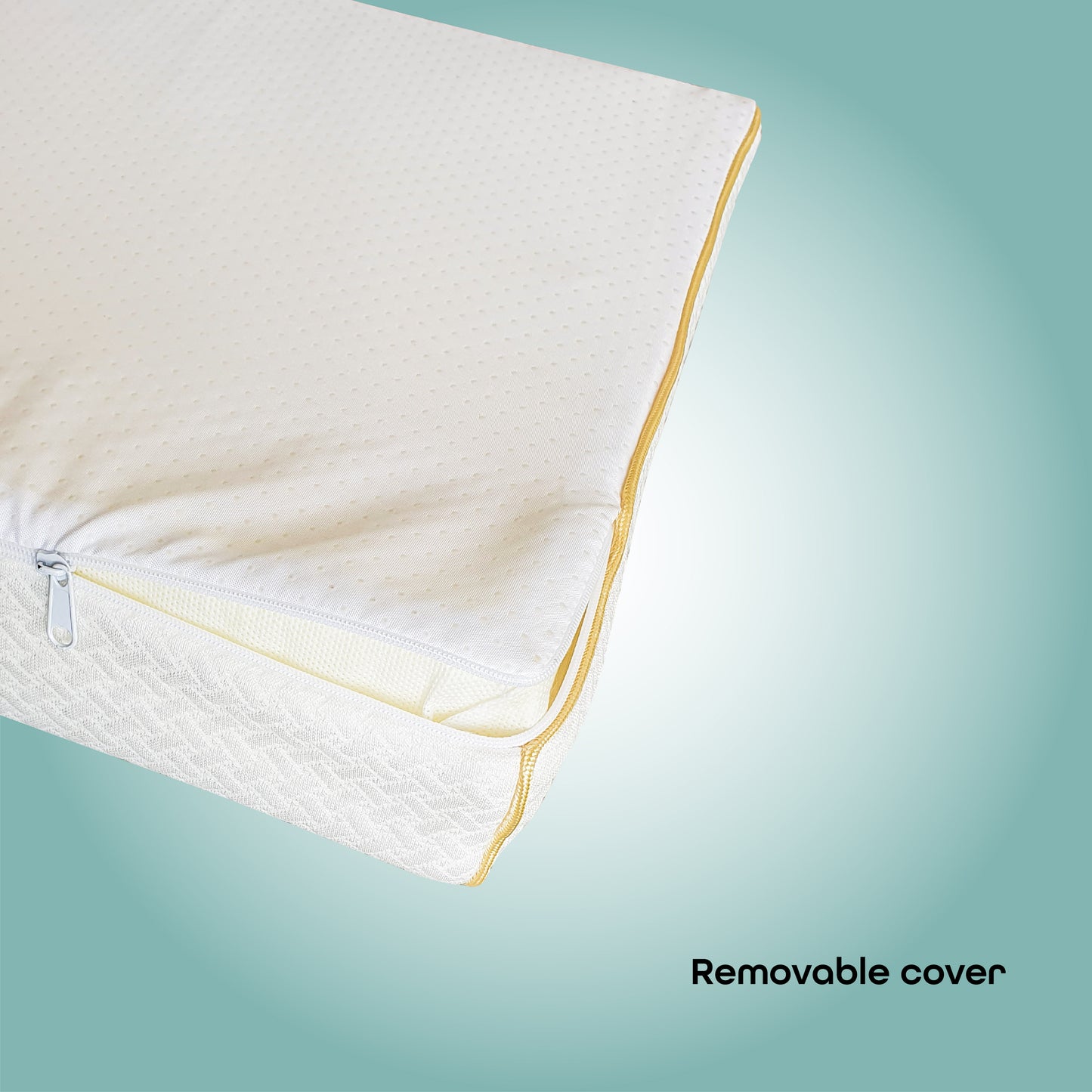MOON  Organic Universal Crib Wedge -White, organic Wedge fabric