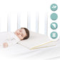 MOON  Organic Universal Crib Wedge -White, organic Wedge fabric
