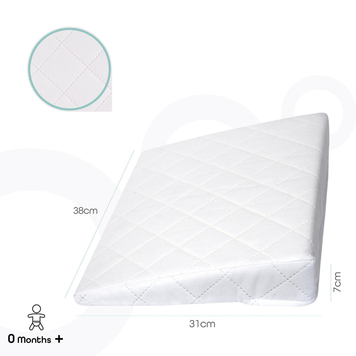 MOON Universal Crib Wedge - white — The Moon Brand product image
