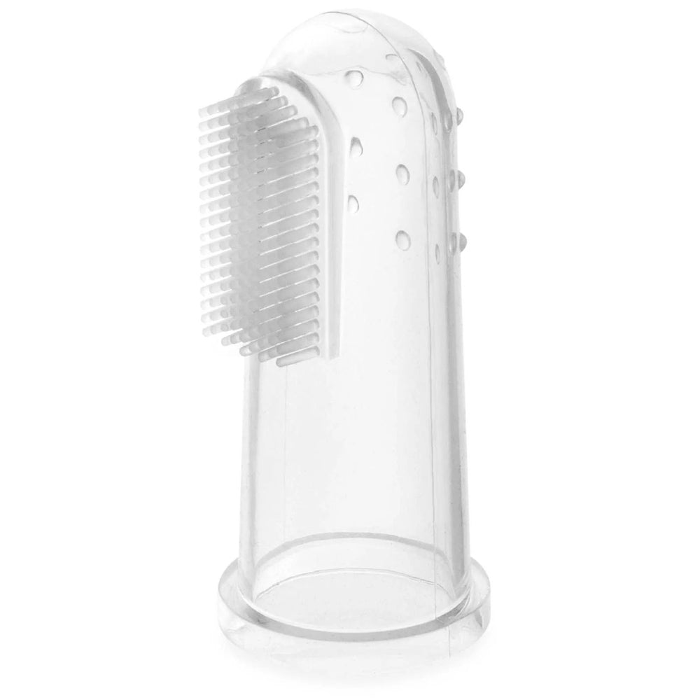 MOON Fingertip Baby Silicone toothbrush with soft Bristles for Infants, white