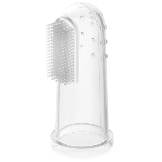 MOON Fingertip Baby Silicone toothbrush with soft Bristles for Infants, white