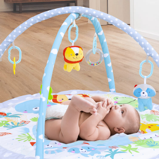 MOON Perky Playmat (Jungle) / MOON Organic Feeding Nursing Pillow (White, Organic Fabric) / MOON Soft Cloth Book (Animals)
