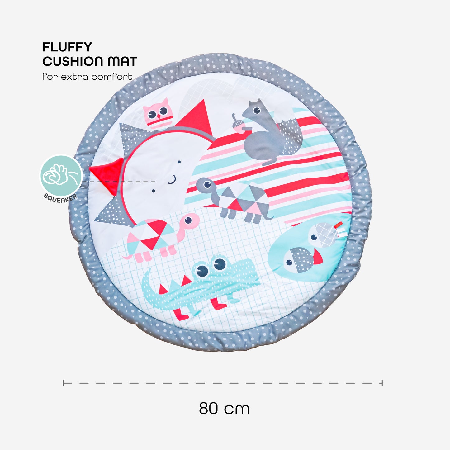 MOON Perky Playmat (Good Day) / MOON Organic Feeding Nursing Pillow (White, Organic Fabric) / MOON Soft Cloth Book (Animals)