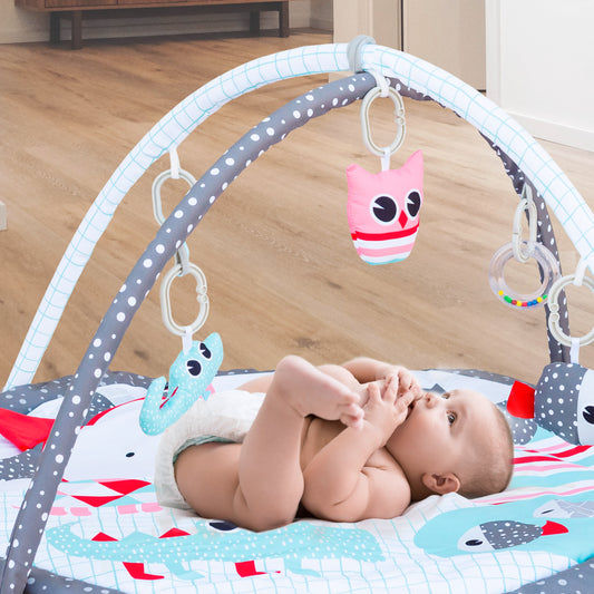 MOON Perky Playmat (Good Day) / MOON Organic Feeding Nursing Pillow (White, Organic Fabric) / MOON Soft Cloth Book (Animals)