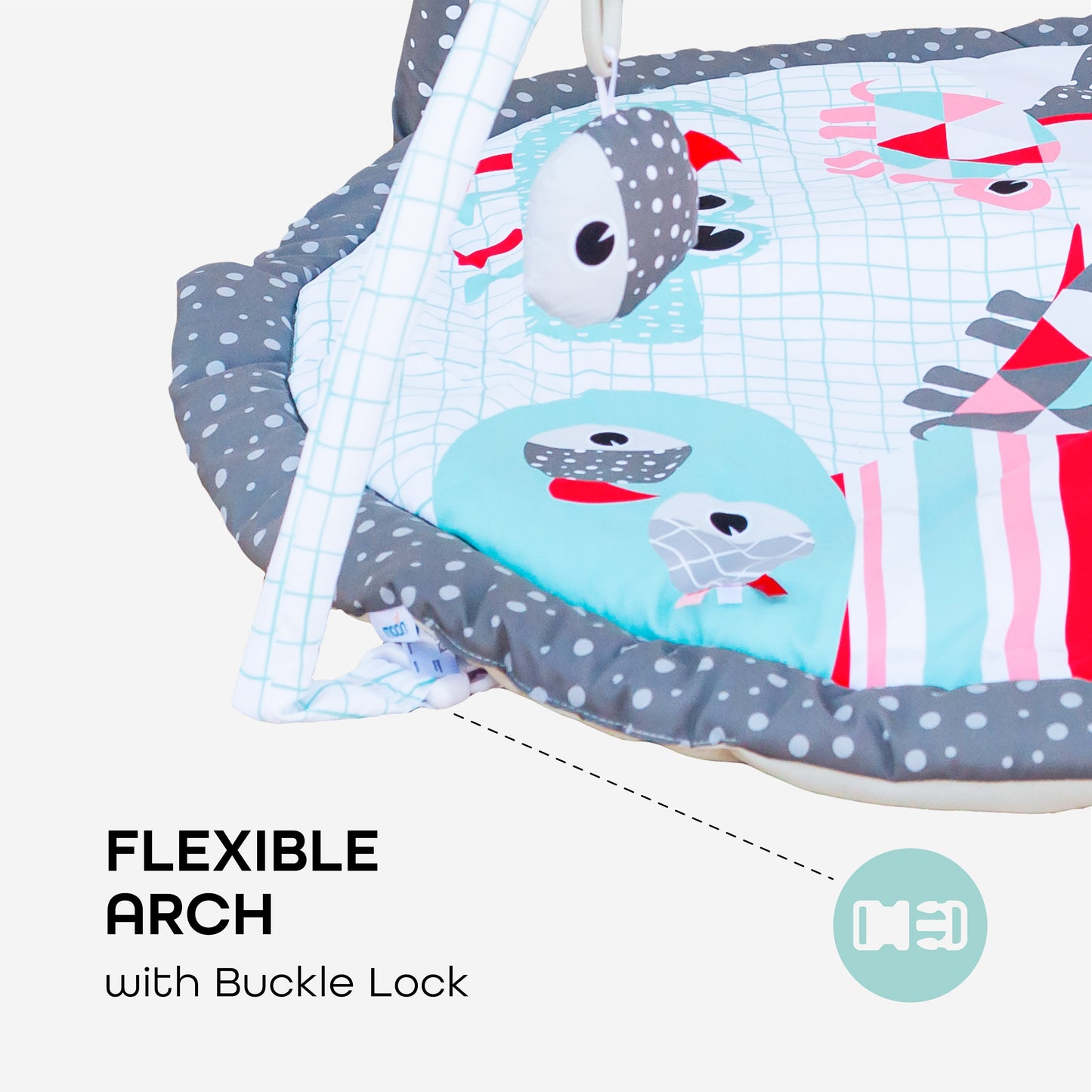 MOON Perky Playmat (Good Day) / MOON Organic Feeding Nursing Pillow (White, Organic Fabric) / MOON Soft Cloth Book (Animals)