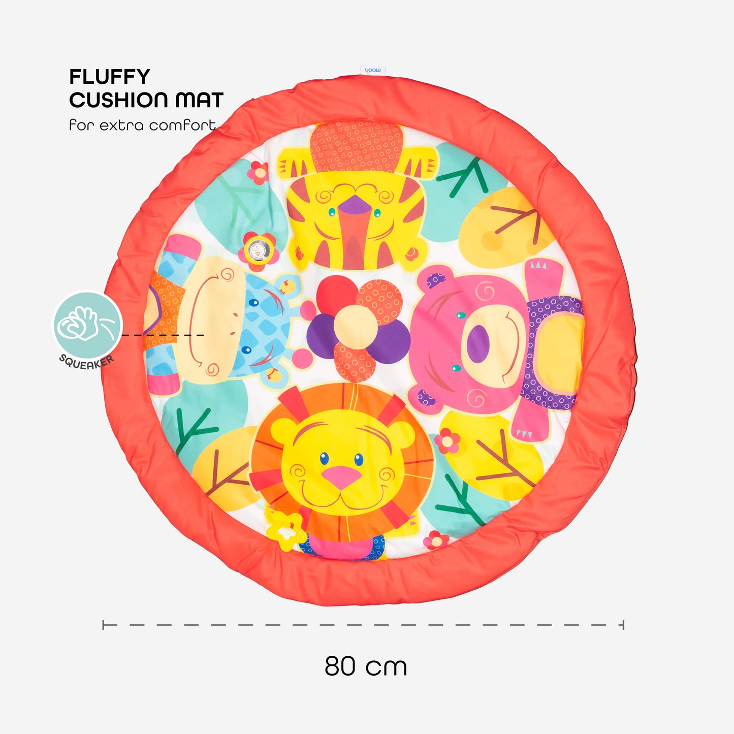 MOON Perky Playmat (Animals) / MOON Organic Feeding Nursing Pillow (White, Organic Fabric) / MOON Soft Cloth Book (Numbers)