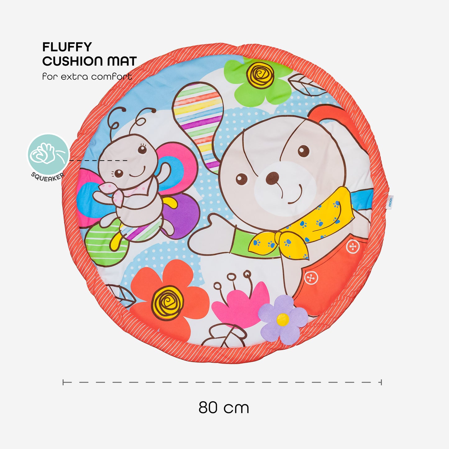 MOON Perky Playmat (Garden) / MOON Organic Feeding Nursing Pillow (White, Organic Fabric) / MOON Soft Cloth Book (Numbers)