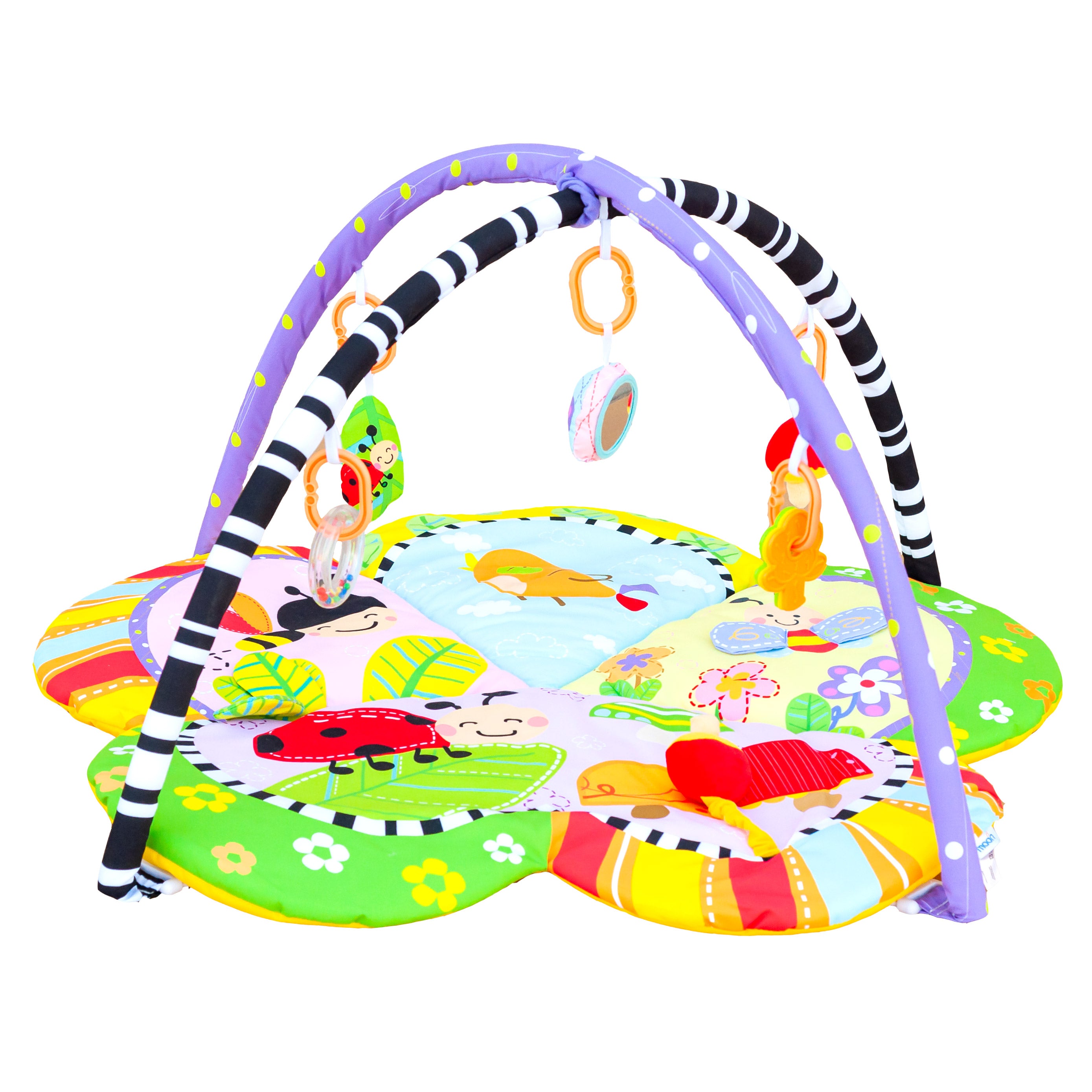 MOON Perky Playmat (Flower) / MOON Organic Feeding Nursing Pillow (White, Organic Fabric) / MOON Soft Cloth Book (Numbers) - The Moon Brand™
